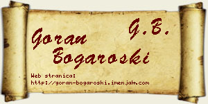 Goran Bogaroški vizit kartica